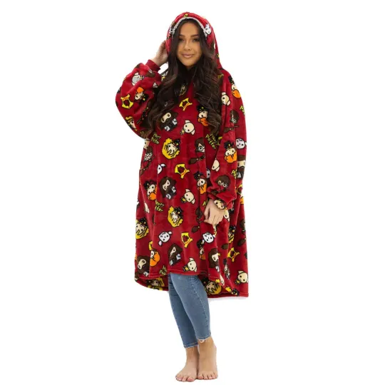 Discover Harry Potter Oversized Teddy Fleece Poncho Wearable Hooded Blanket