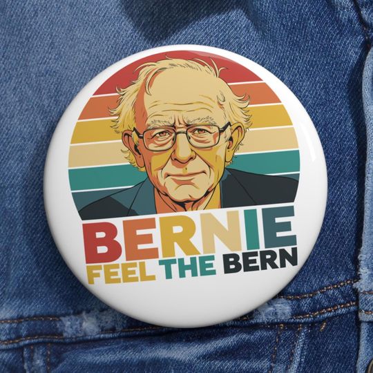 Discover Bernie Feel The Bern Fight Oligarchy Pin Button