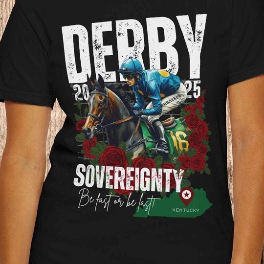 Discover Horse Racing T-shirt, Sovereignty Derby Winner, Comfort Colors Unisex Shirt