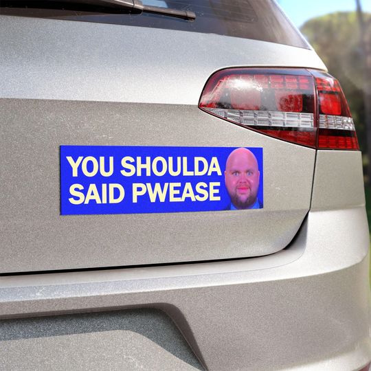 Discover Meme JD Vance Car Magnet "You Shoulda Said Pwease", Funny Car Magnet