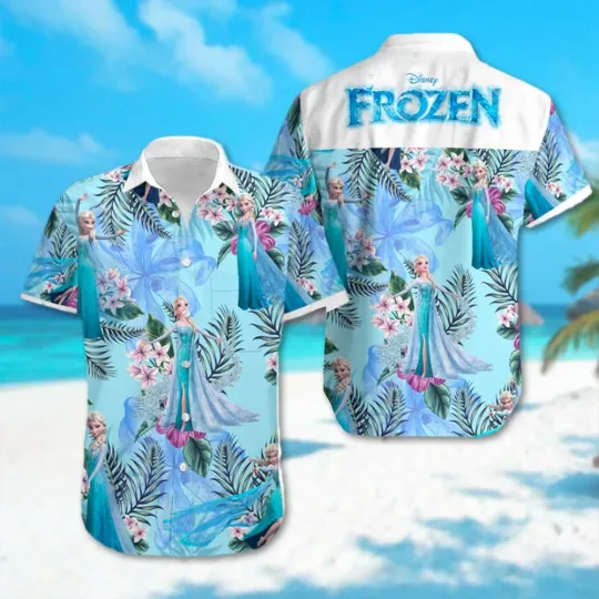 Discover Princess Elsaa Hawaiian Shirt Frozenn Elsaa 3D Shirt Animated Movie Character Summer