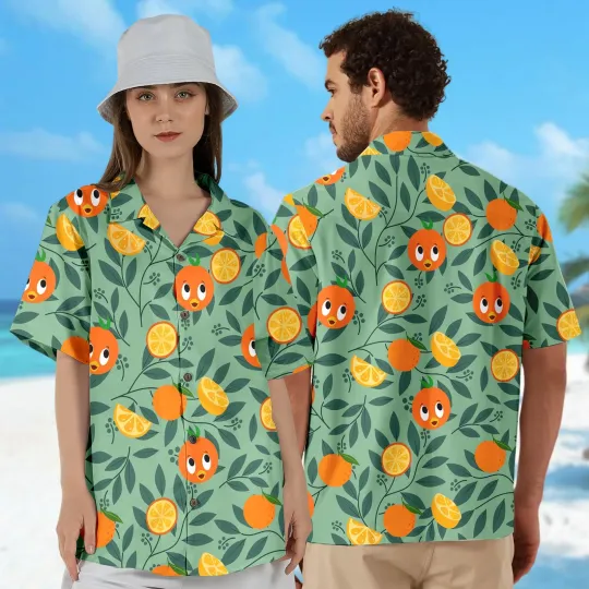 Discover Orange Bird Aloha Hawaiian Shirt Orange Bird Summer Vacation Shirt