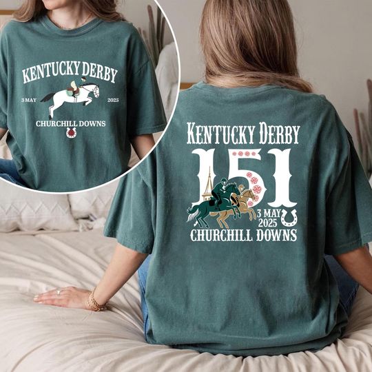 Discover Kentucky Derby 2025 Png, Horse Racing Lover Shirt, 151stDerby TShirt