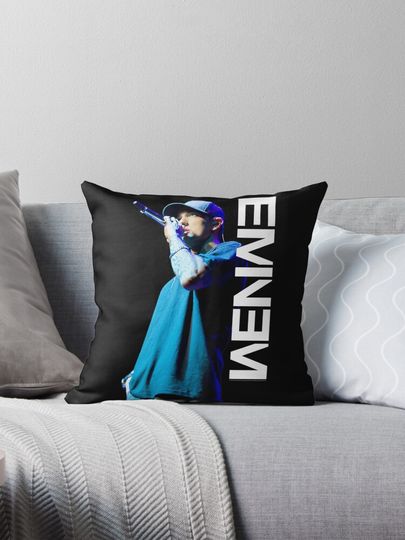 Discover Eminem Mic Pose  Pillow