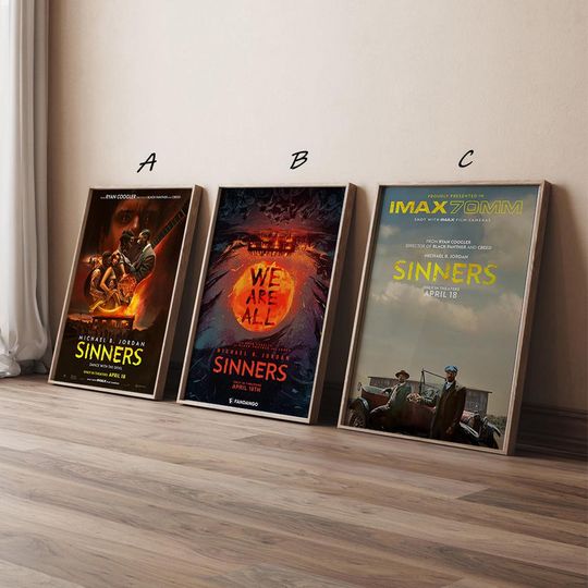 Discover Sinners Movie Poster, High Quality Canvas Print Art Posters, Gift for her, Gift for Him