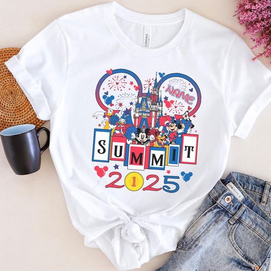 Discover Personalized Disneyyy Summit 2025 shirt, Mickeyy & friends WDW Cheerleading and Dance Championships shirt
