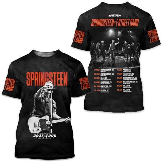 Discover 2025 Tour Bruce Springsteen x E Street Band 3D Shirt