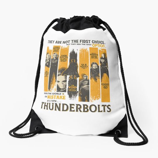 Discover Thunderbolts Vintage Drawstring Bag