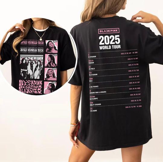 Discover Blackpink World Tour 2025 3D T-shirts, Concert tour