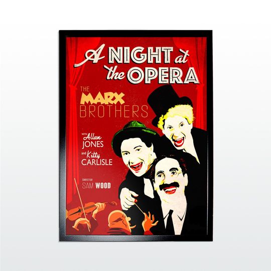 Discover Vintage Movie Poster, Marx Brothers in A Night at the Opera Poster
