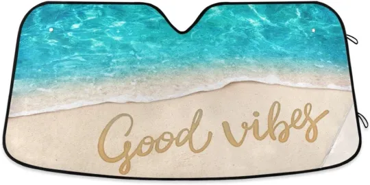 Discover Car Windshield Sun Shade Good V Beach Visor