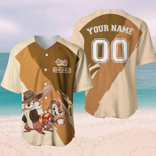 Discover Chipp and Dalee Baseball Jersey, Disneyyy Matching Couple Shirt, Custom Name Number