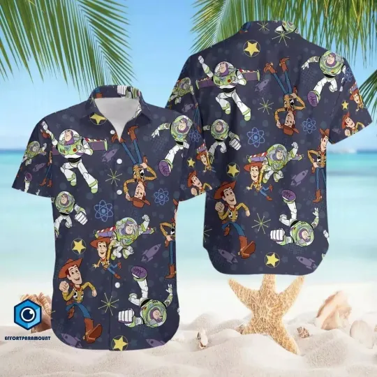 Discover toy stories Hawaiian Shirt Casual Button Down Unisex Adults Size S-5XL