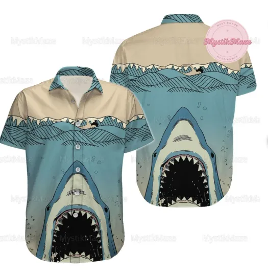 Discover Jaws Shark 3D HAWAII SHIRT All Over Print US Size Christmas Day Gift Best Price
