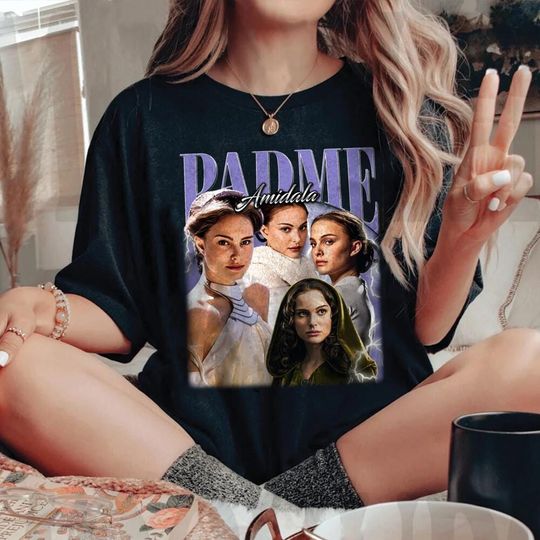 Discover Padme Amidala 90s Shirt , 2025 Starr Warss Fans Movie Tee, Father's Gift