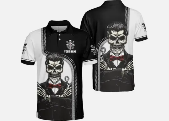 Discover Personalized Barber Polo Shirt for Men, Barber 3D Clothes Gifts for Barber Shop