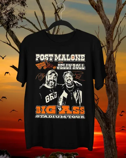 Discover Post Malone with Jelly Roll Big Ass Stadium Tour  2025 Shirt