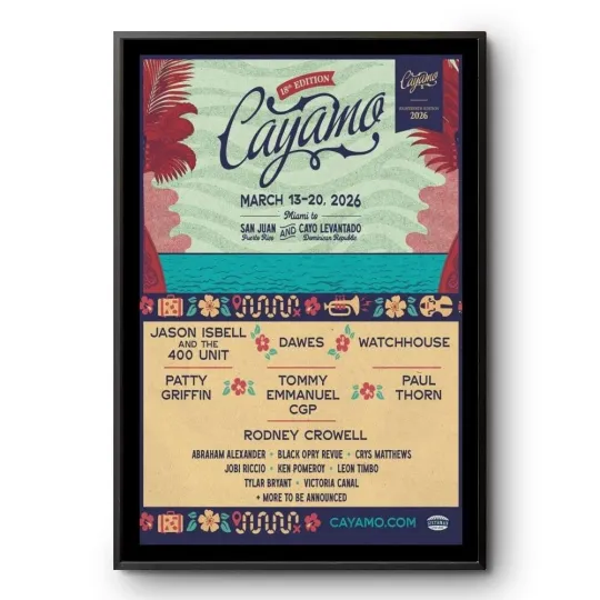 Discover Jason Isbell and The 400 Unit at Cayamo Tour March 13-20 2026 Poster