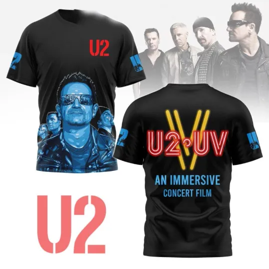 Discover U2 UV An Immersive Concert Film  3D T-Shirt