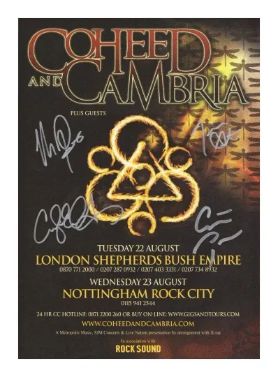Discover Coheed And Cambria Poster, Coheed And Cambria Tour Poster