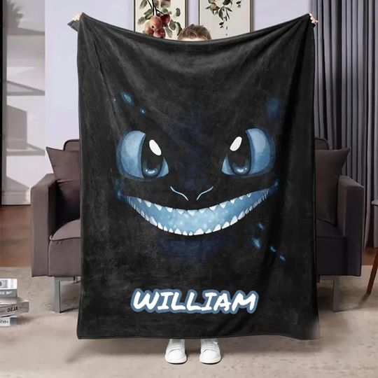 Discover Custom How to train Movie Your Dragon Fleece Blanket, Personalized Dragon Animated Blanket