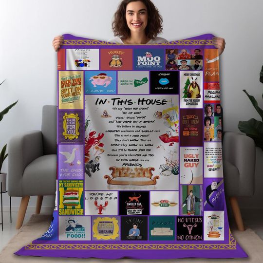 Discover Friends Tv Series Fleece Blanket, Friends Vintage 90s Movie