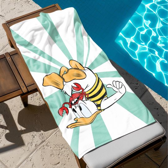 Discover Donald Duckk Beach Towel, Cute Disneyyy Gift for Kids Adults Towel, Summer Pool
