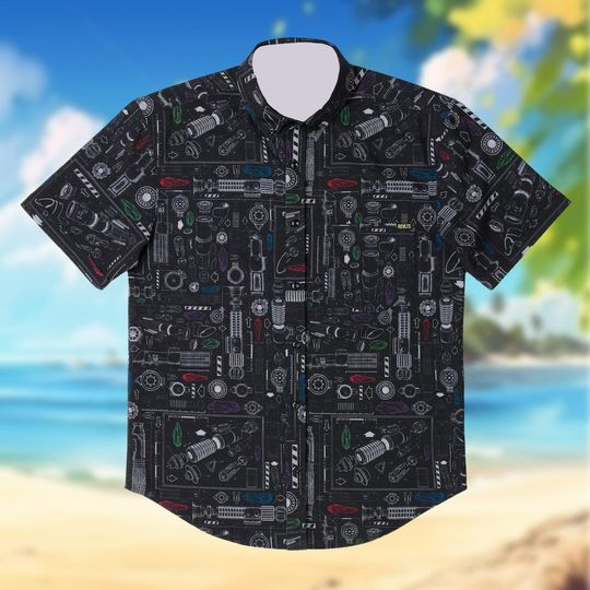 Discover Starr Warss Hawaiian Shirt, Power the Force Button Up Shirt, Vacation Shirt
