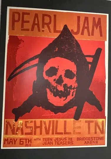 Discover New! Pearl J NASHVILLE 2025 Night 1 May 6th 2025 Event Poster