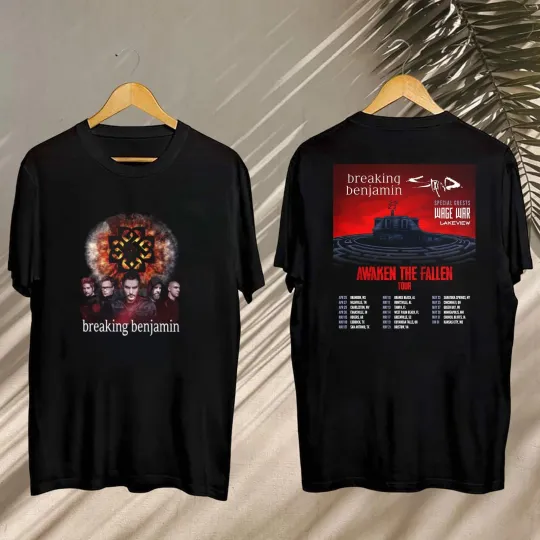Discover Graphic Breaking Benjamin Awaken The Fallen 2025 Tour Shirt