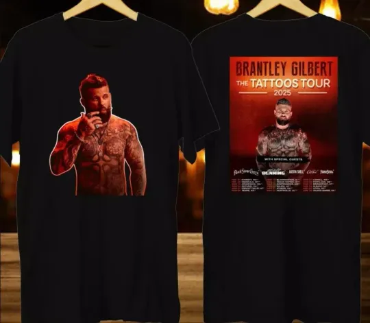 Discover BRANTLEY GILBERT THE TATTOOS USA TOUR 2025 shirt