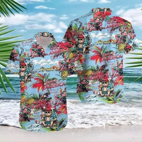 Discover Gulf of America Funny Trump Hawaiian Shirt Men Women Gulf of America Trump