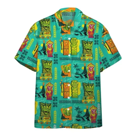 Discover 3D Scooby Doo x Tiki Custom Cosplay Unisex Short Sleeve Hawaiian Shirt For Summe