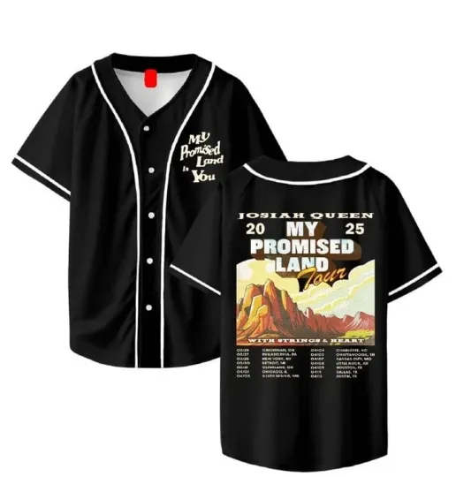 Discover Josiah Queen My Promised Land Tour 2025 Merch Baseball Jersey Full Size