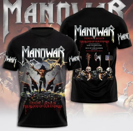 Discover Manowar Tour 2025 3D TShirt