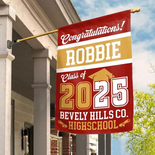 Discover Custom Graduation Flag, Graduate Flag