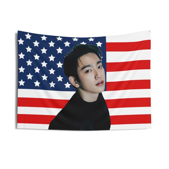 Discover GOT7 Jinyoung Concept Photo American Flag Tapestry