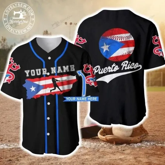 Discover Puerto Rico Baseball Personalized Baseball Jersey Shirt