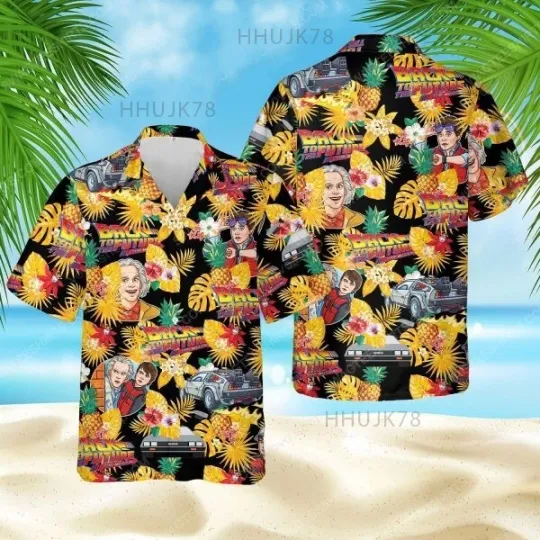 Discover The Back To The Future Movie Full Printed Hawaiian Shirt