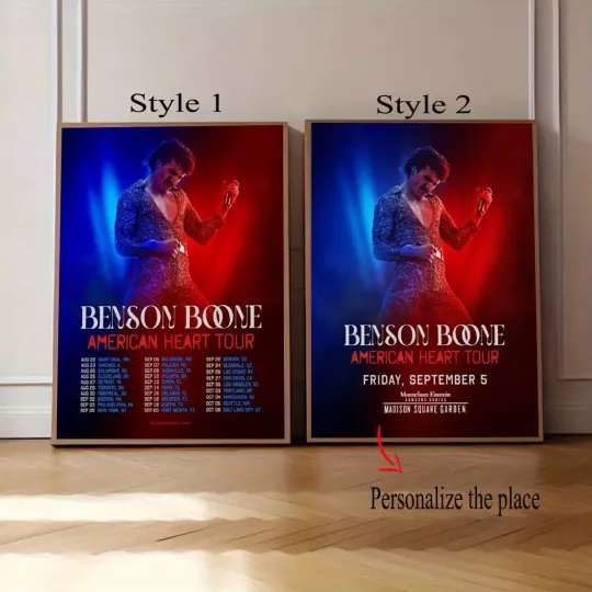 Discover Benson Boone American Heart Tour Start 2025 Poster
