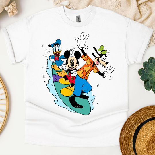 Discover Disneyyy Mickeyy and Friends Summer Vibes Shirt, Disneyyy Beach Vacation Tee