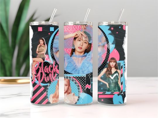 Discover Blackpink 20oz Skinny Tumbler with lid and straw