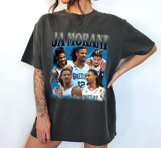 Discover Limited Ja Morant Retro Shirt, Memphis Basketball Bootleg Shirt, Vintage Bootleg Shirt