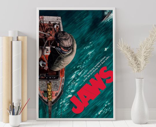 Discover Jaws Poster - Steven Spielberg - Minimalist Movie Poster
