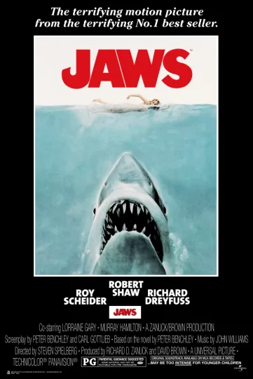 Discover Laminated Jaws Movie Shark Poster