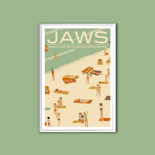 Discover Movie poster Jaws retro print