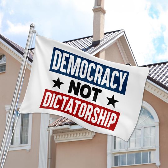 Discover Democracy Not Dictatorship Flag