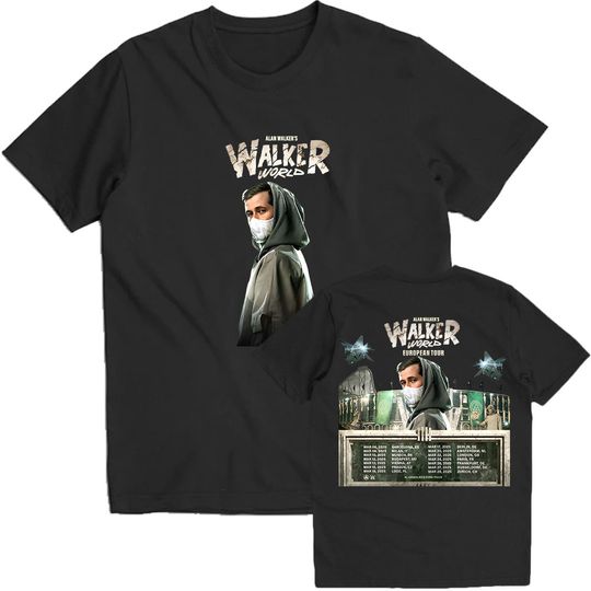 Discover Alan-Walker World Tour 2025 T-shirt Cotton High Quality Soft Male Tshirts