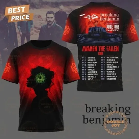 Discover Breaking Benjamin Awaken The Fallen Tour T-Shirt