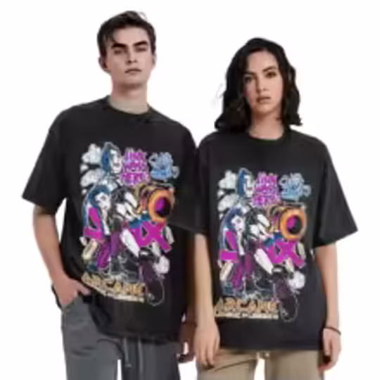 Discover Leisure Arcane League Jinx Graphs Vintage Washed T Shirt